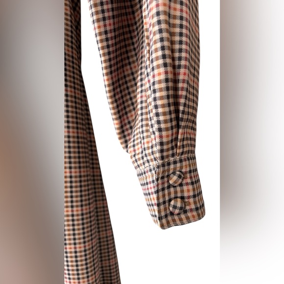 ALEX MARIE Caitlin Tan Navy Plaid Wrap Midi Dress XXL 2X NWT British Classic - Picture 8 of 10